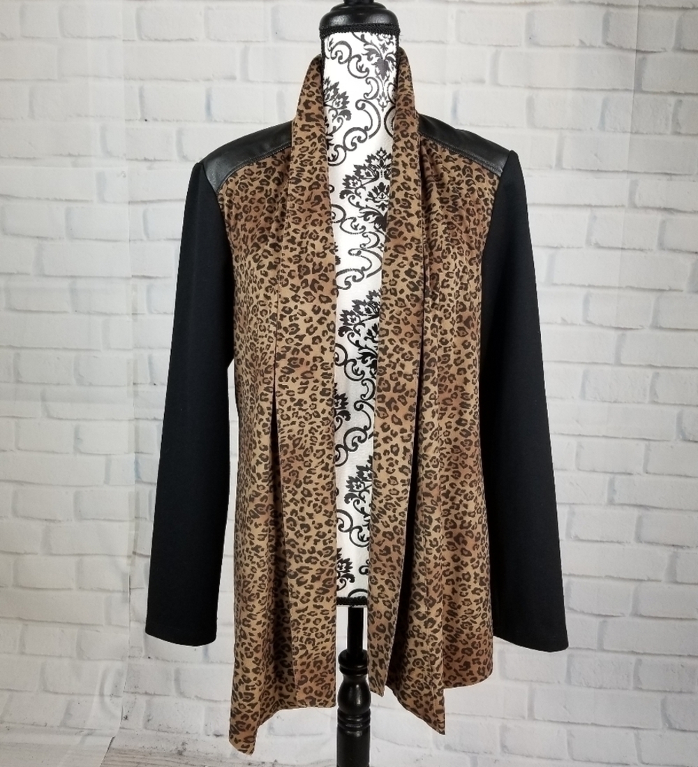 JM Collection open front cardigan size 12 stretch